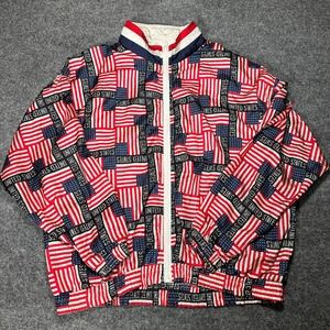 Solare Sporta American Flag Vintage‎ Windbreaker USA Jacket Size M Mens